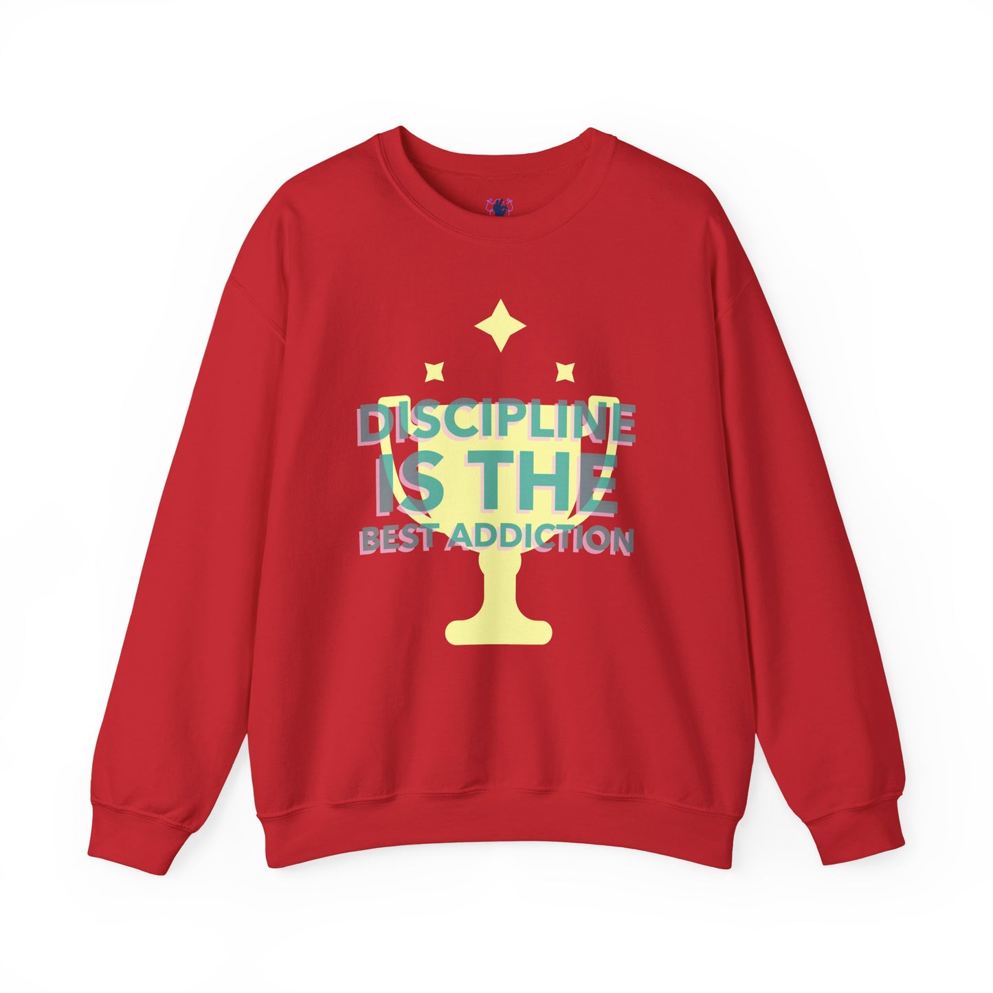 Discipline Motivation Unisex Sweatshirt, Inspirational Quote Crewneck Jumper for Men and Women, Workout Apparel, Fitness Gift, Gym Pullover