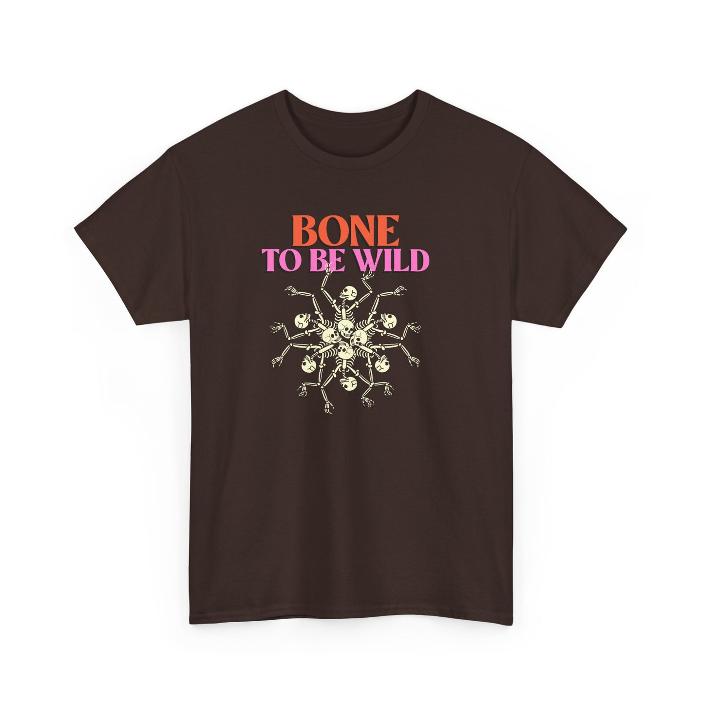 Bone to Be Wild Unisex Heavy Cotton Tee | Swag Graphic Tee, Halloween Costume, Trendy T-Shirt, Gift for Grown-Ups, Unique Fall Fashion