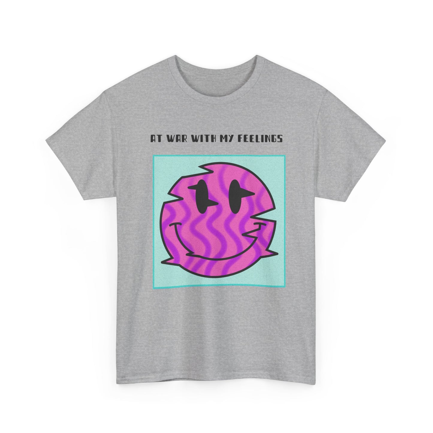 Vibrant Emotion Tee, At War With My Feelings Shirt, Unisex Graphic Cotton T-Shirt, Fun Casual Wear, Colorful Graphic Tee