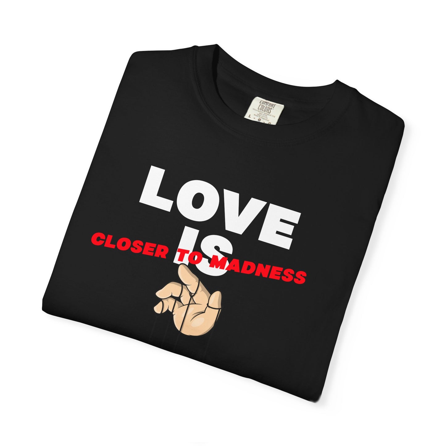 Love Is Closer to Sadness T-shirt | Heart Puppet Illustration