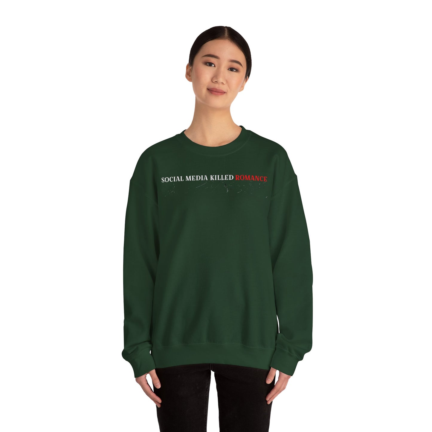 Romantic Heart Sweatshirt - Unisex Cozy Crewneck for Valentine's Day, Gift for Couples, Love, Casual Chic Style, Seasonal Comfort