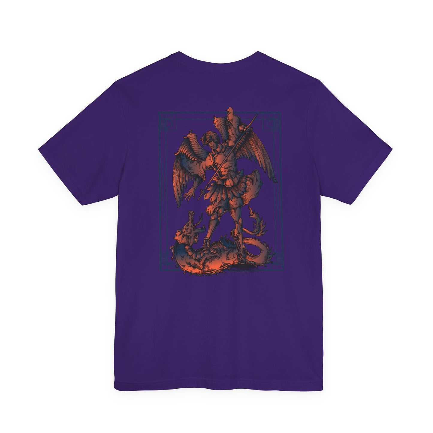 St. Michael Unisex Short Sleeve Tee, Graphic T-Shirt, Angel Tee, Spiritual Apparel, Religious Gift, Everyday Wear