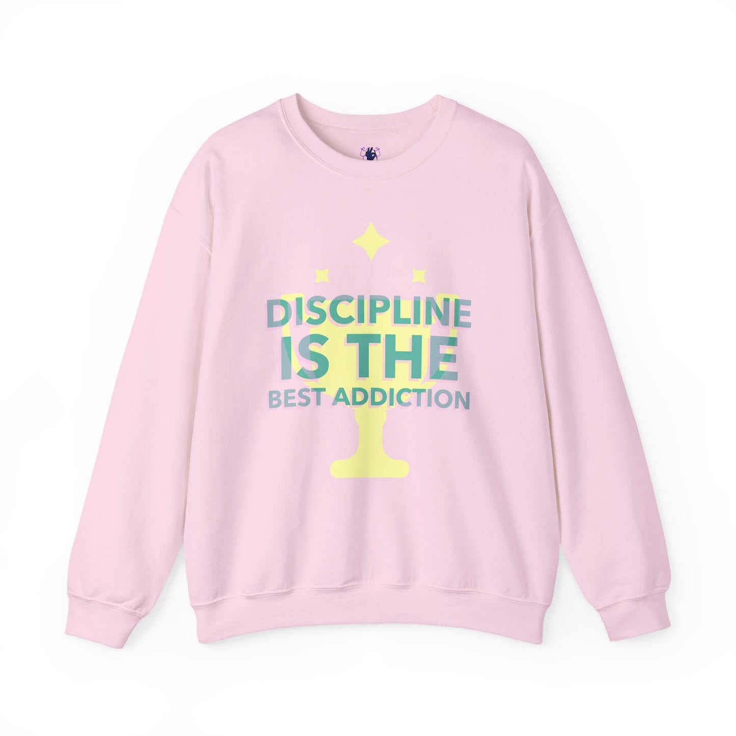 Discipline Motivation Unisex Sweatshirt, Inspirational Quote Crewneck Jumper for Men and Women, Workout Apparel, Fitness Gift, Gym Pullover