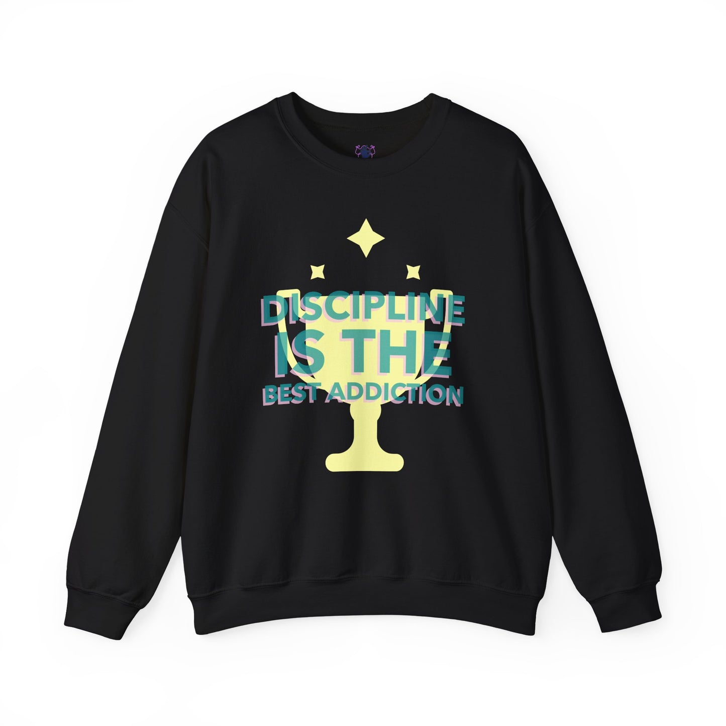 Discipline Motivation Unisex Sweatshirt, Inspirational Quote Crewneck Jumper for Men and Women, Workout Apparel, Fitness Gift, Gym Pullover