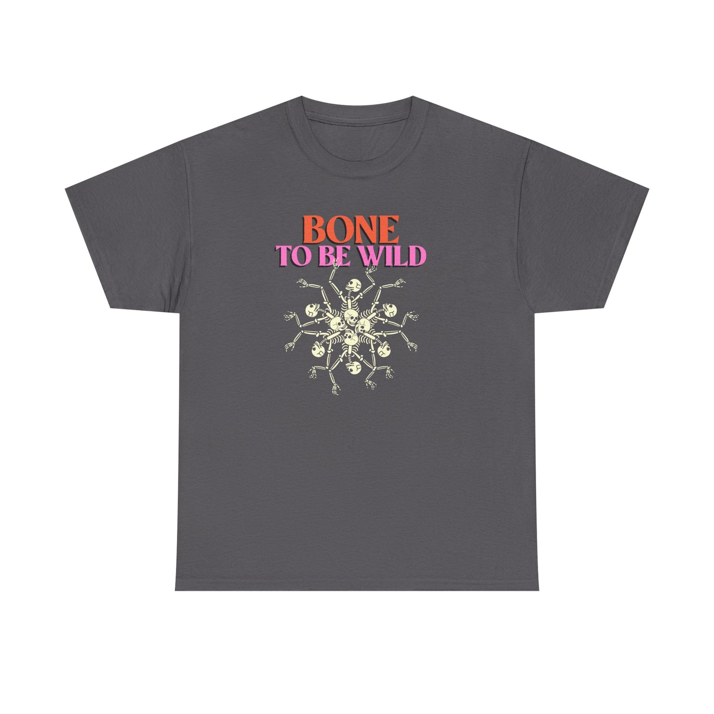 Bone to Be Wild Unisex Heavy Cotton Tee | Swag Graphic Tee, Halloween Costume, Trendy T-Shirt, Gift for Grown-Ups, Unique Fall Fashion