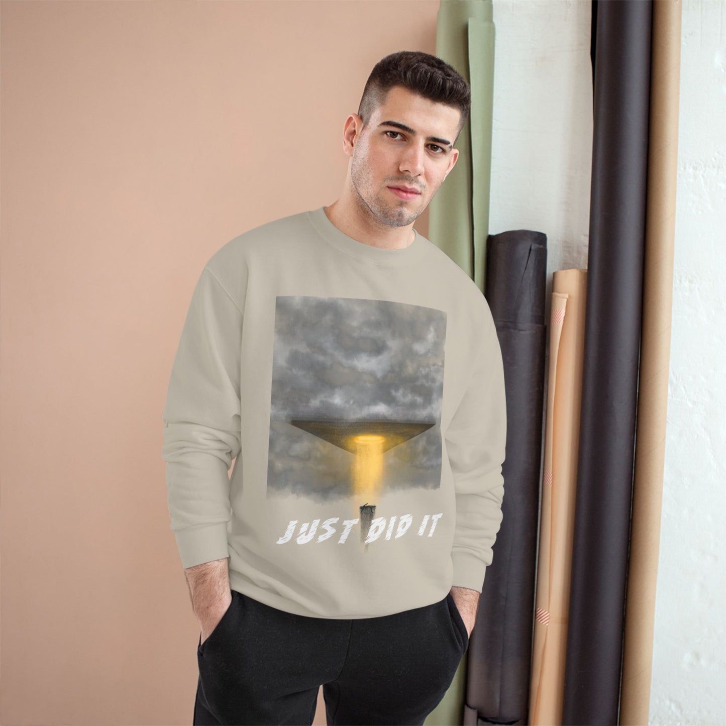 UFO Beam Abduction Just Did It Sweatshirt | Alien Space Graphic