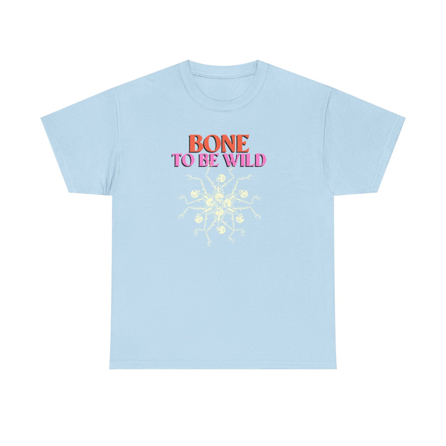 Bone to Be Wild Unisex Heavy Cotton Tee | Swag Graphic Tee, Halloween Costume, Trendy T-Shirt, Gift for Grown-Ups, Unique Fall Fashion