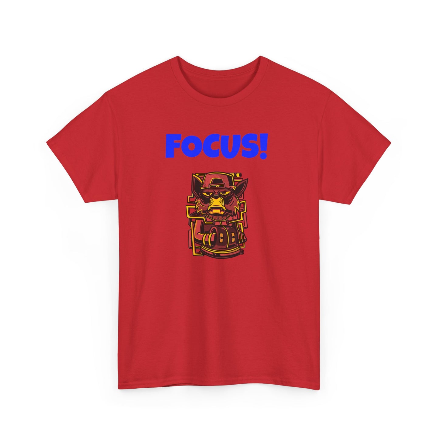 Focus! Unisex Heavy Cotton Tee, Motivational Shirt, Casual Wear, Gift for Students, Everyday Comfort, Graphic Tee