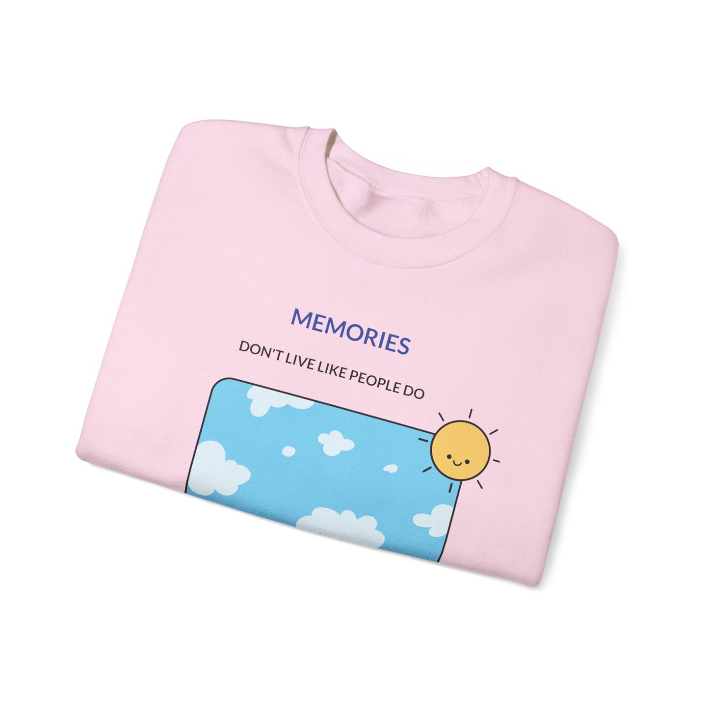 Memories Sun & Clouds Crewneck Sweatshirt, Cozy Unisex Pullover, Gift for Friends, Relaxed Style, Perfect for Everyday Wear, [...]
