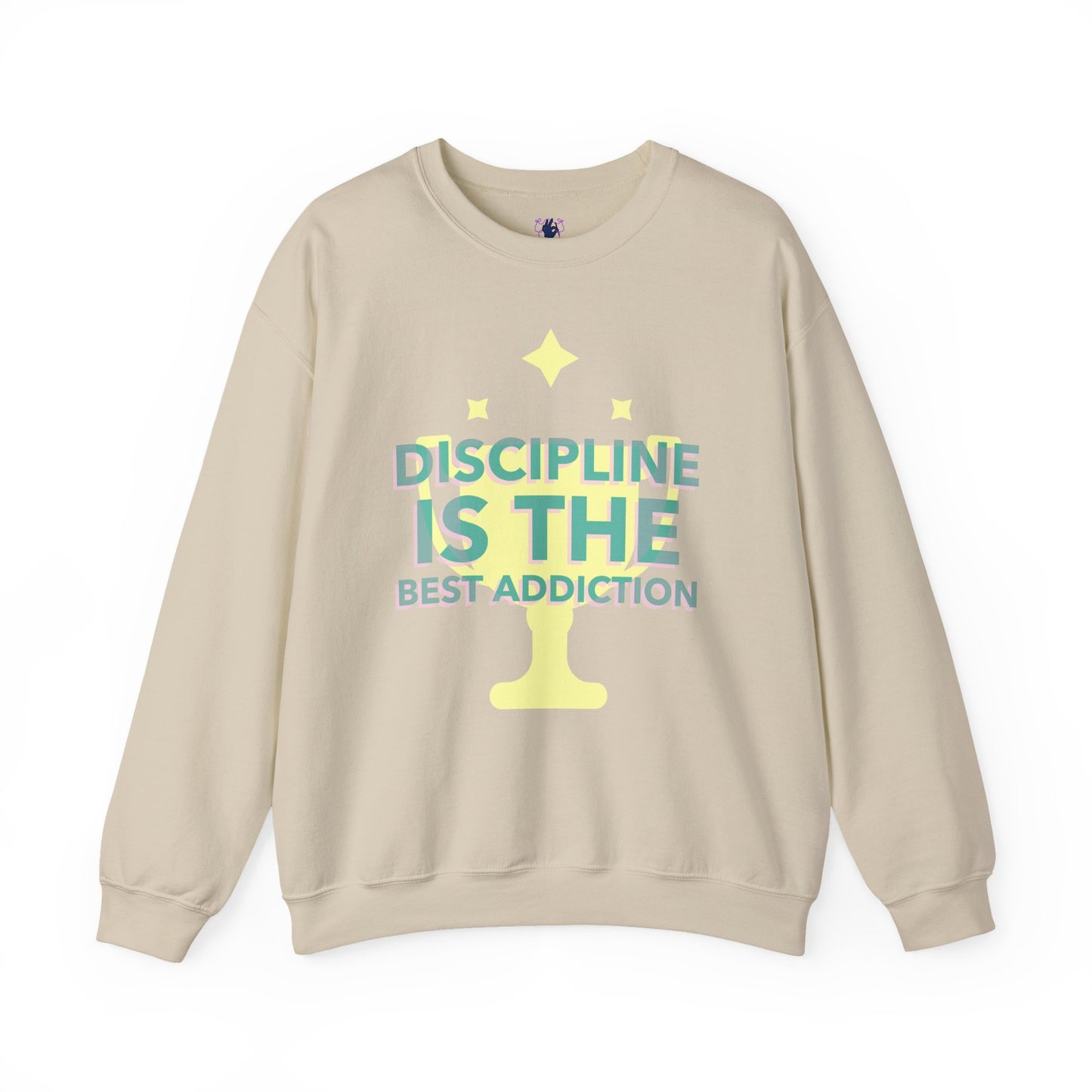 Discipline Motivation Unisex Sweatshirt, Inspirational Quote Crewneck Jumper for Men and Women, Workout Apparel, Fitness Gift, Gym Pullover
