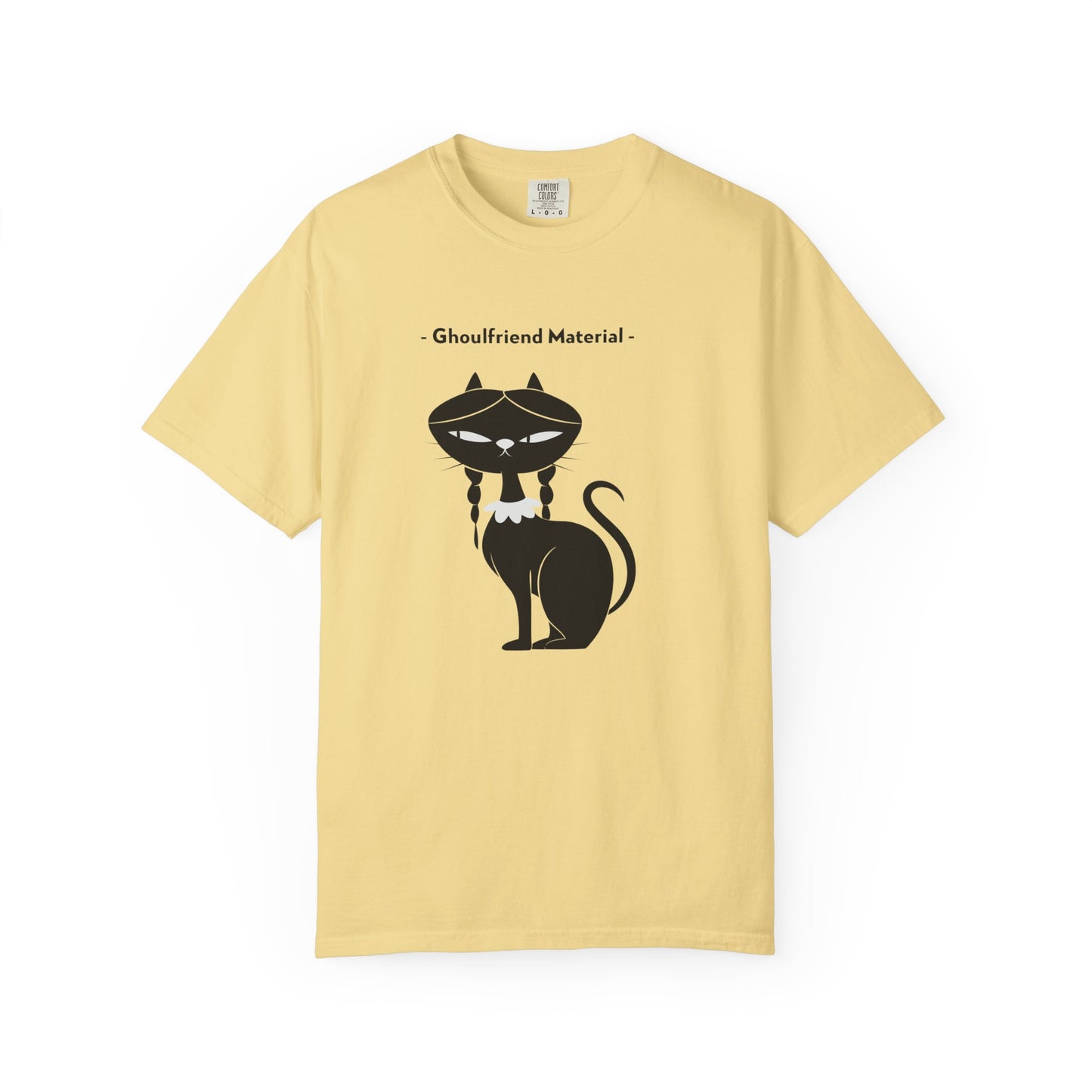 Ghouli-friend Material Cat T-Shirt, Unisex Horror Tee, Cute Cat Lover Gift, Halloween Apparel, Spooky Graphic Shirt