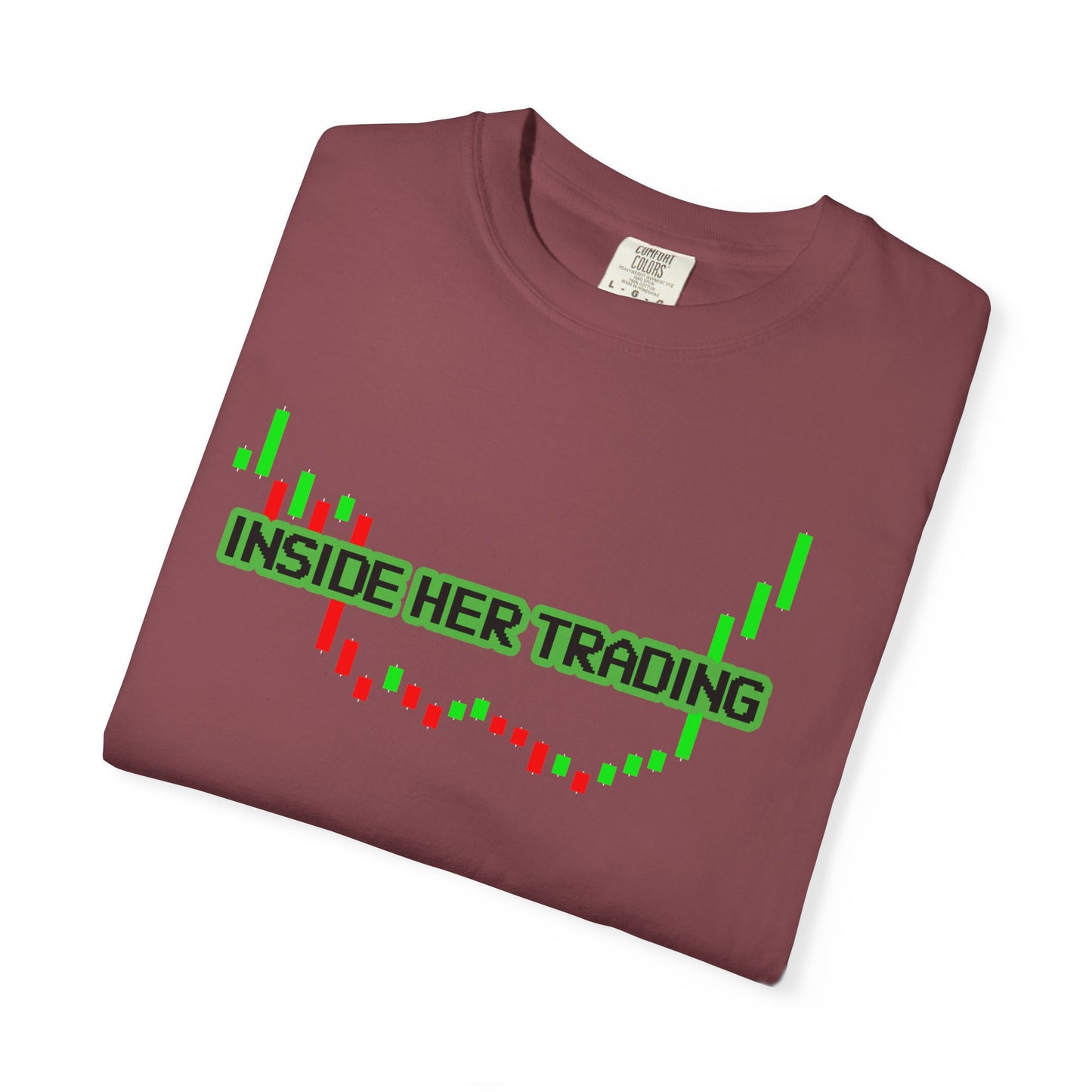 Funny Quote Insider Her Trading Unisex Garment-Dyed T-shirt for Boyfriend Gift, Crypto Graph Tee, Finance Shirt, Stock Market Top, Day