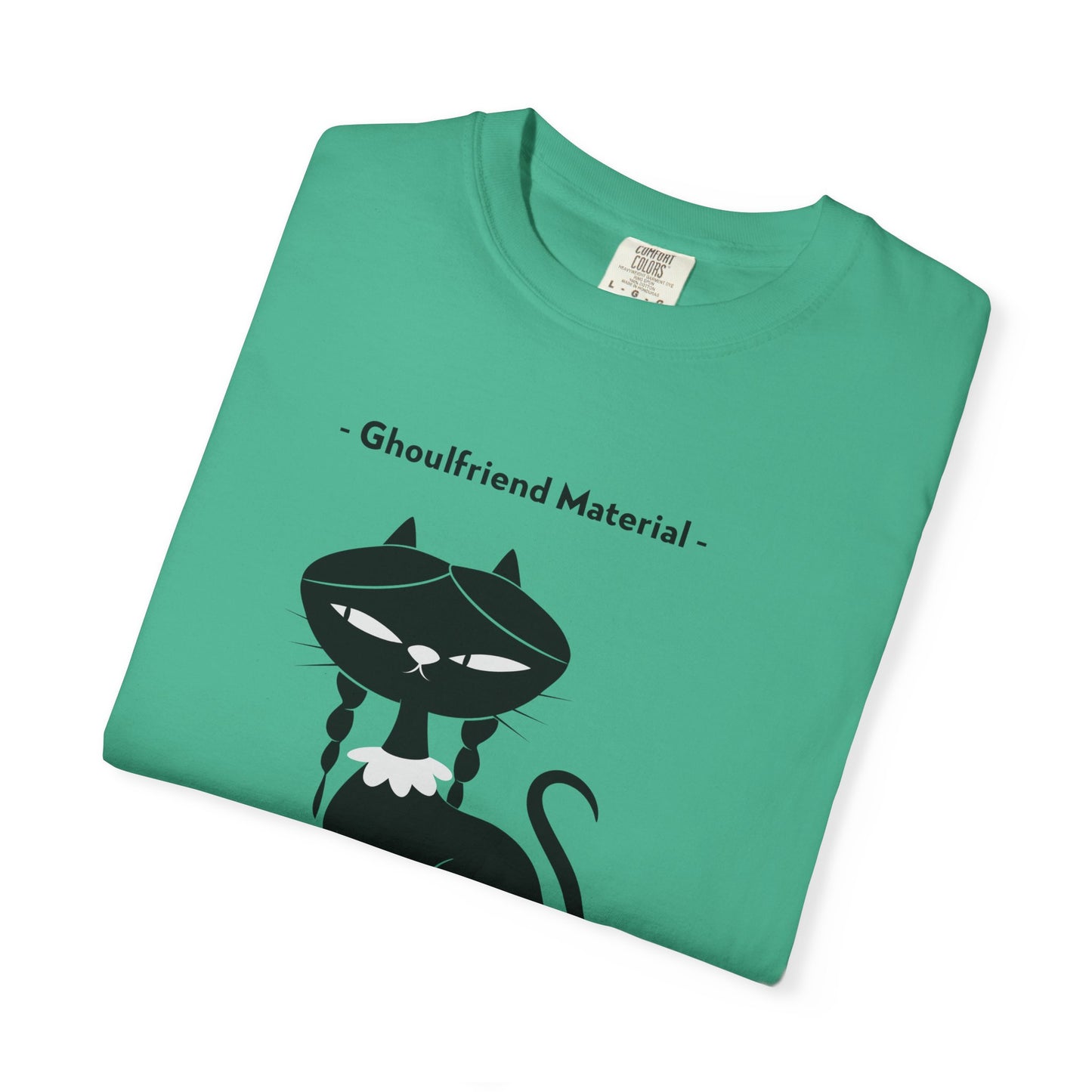 Ghouli-friend Material Cat T-Shirt, Unisex Horror Tee, Cute Cat Lover Gift, Halloween Apparel, Spooky Graphic Shirt