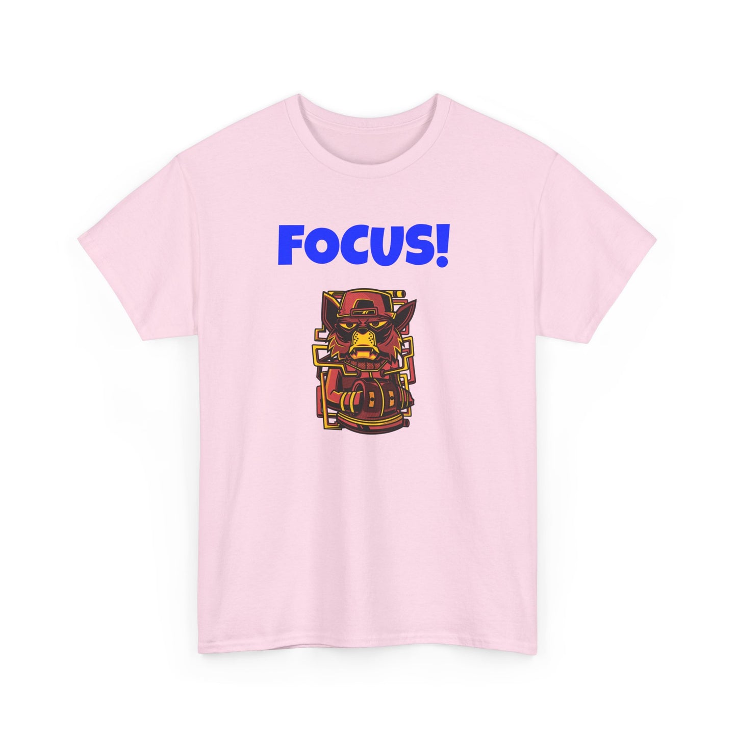 Focus! Unisex Heavy Cotton Tee, Motivational Shirt, Casual Wear, Gift for Students, Everyday Comfort, Graphic Tee