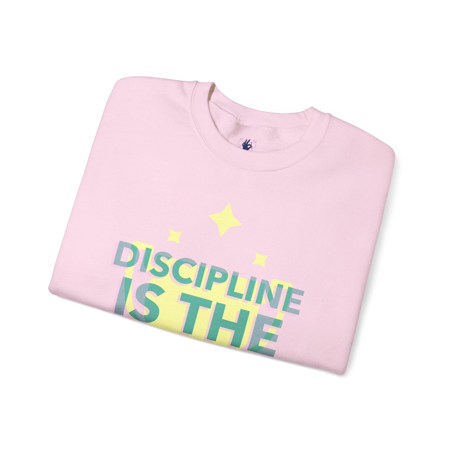 Discipline Motivation Unisex Sweatshirt, Inspirational Quote Crewneck Jumper for Men and Women, Workout Apparel, Fitness Gift, Gym Pullover