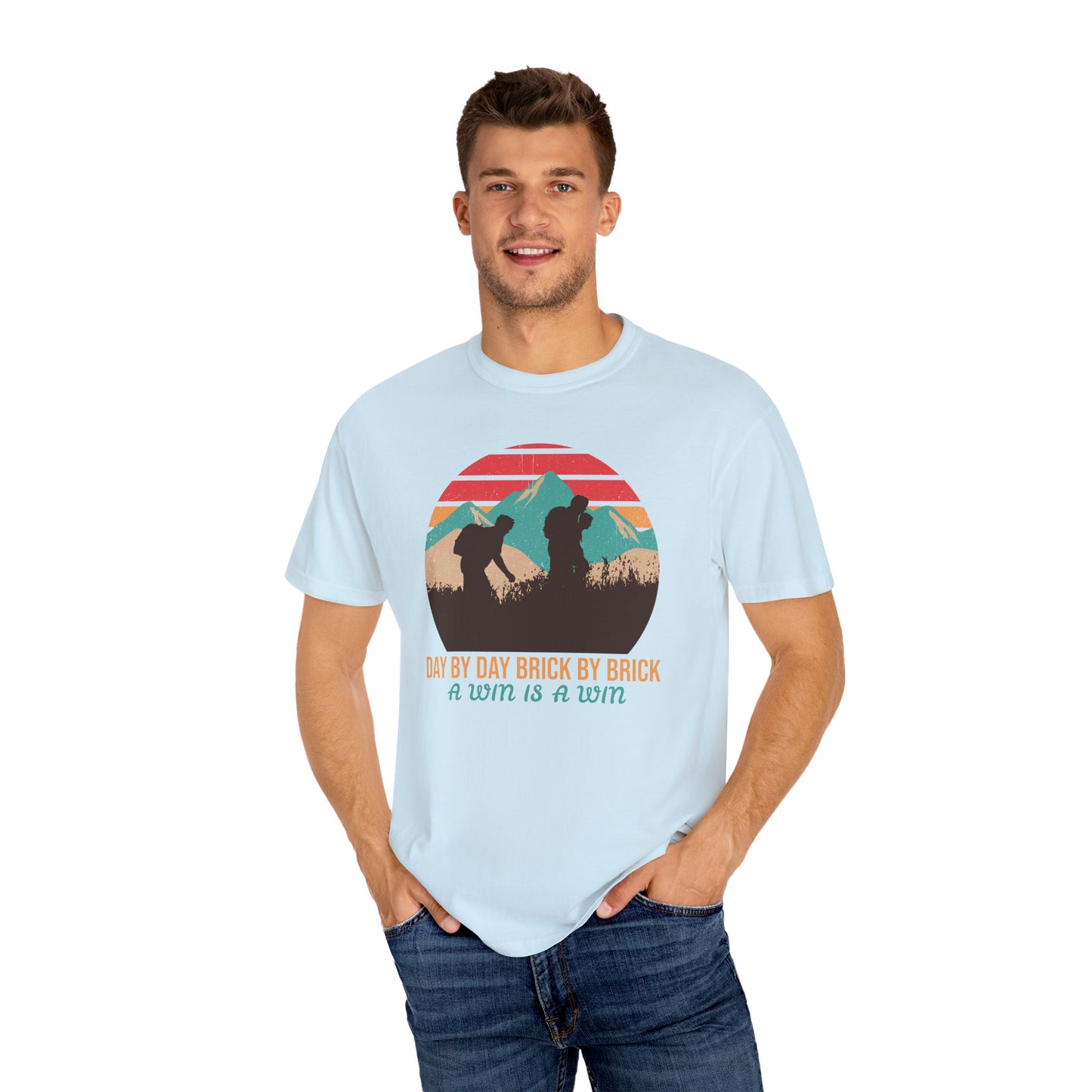 Day by Day, Brick by Brick, a Win Is a Win Motivational TeeCasual Wear, Gift for Him/Her, Summer Essential, Fitness Apparel