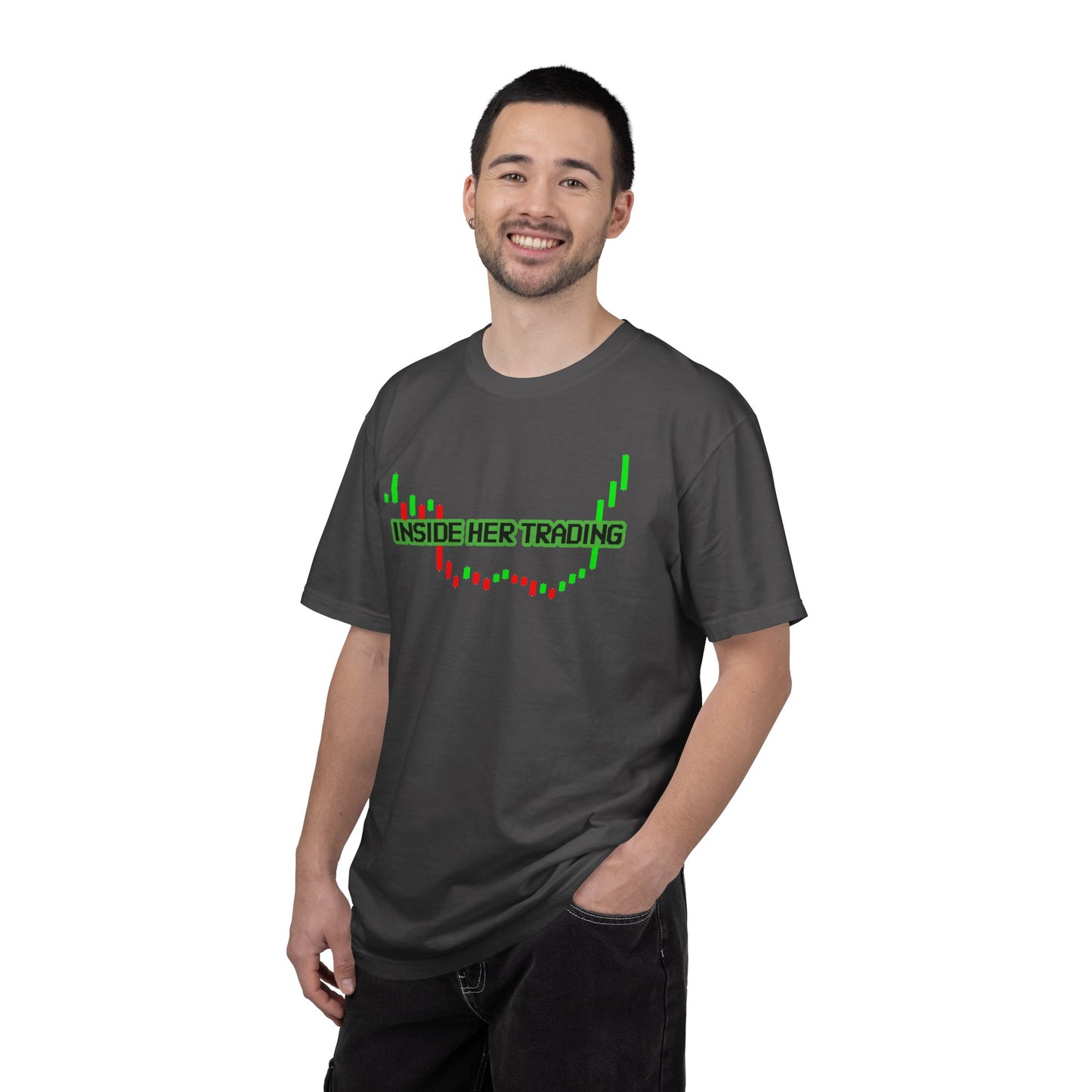Funny Quote Insider Her Trading Unisex Garment-Dyed T-shirt for Boyfriend Gift, Crypto Graph Tee, Finance Shirt, Stock Market Top, Day