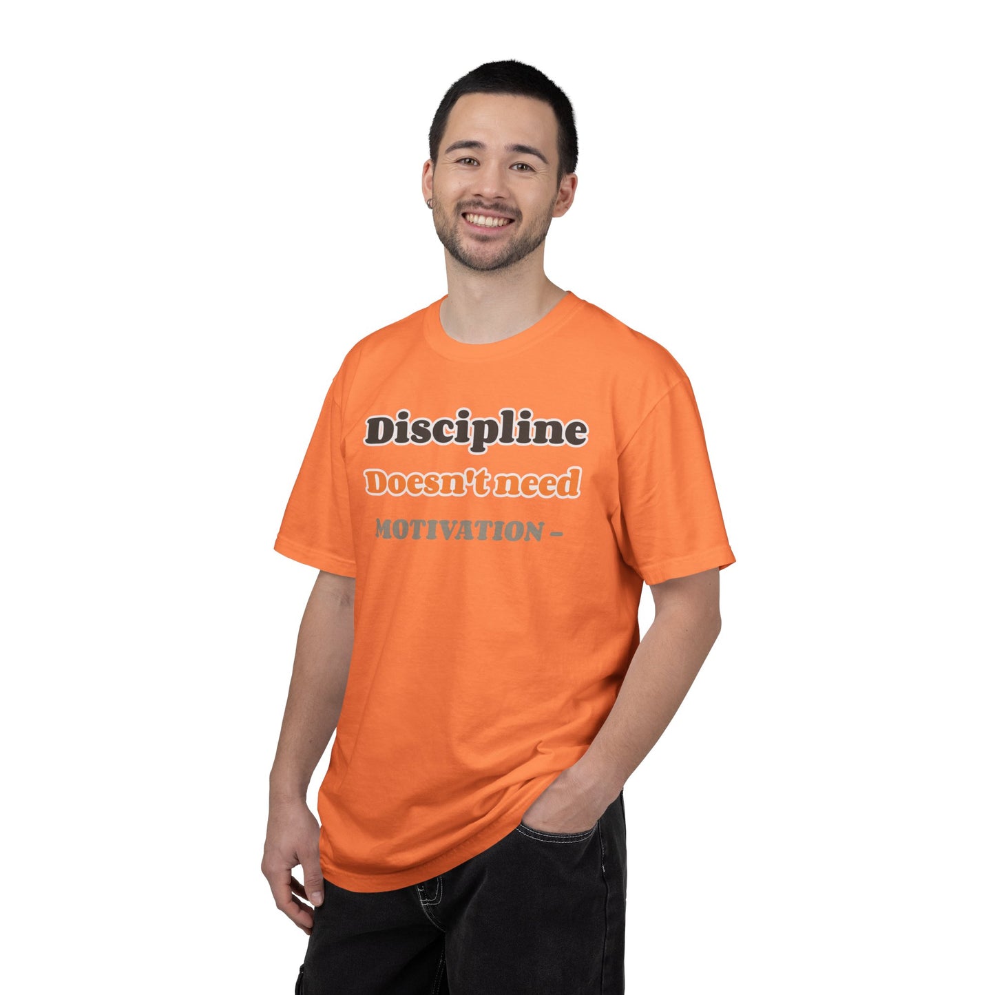 Motivational Unisex T-Shirt - Discipline Doesn't Need Motivation, Fitness Gift, Casual Wear, Workout Apparel, Inspirational Clothing