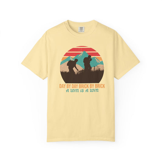 Day by Day, Brick by Brick, a Win Is a Win Motivational TeeCasual Wear, Gift for Him/Her, Summer Essential, Fitness Apparel