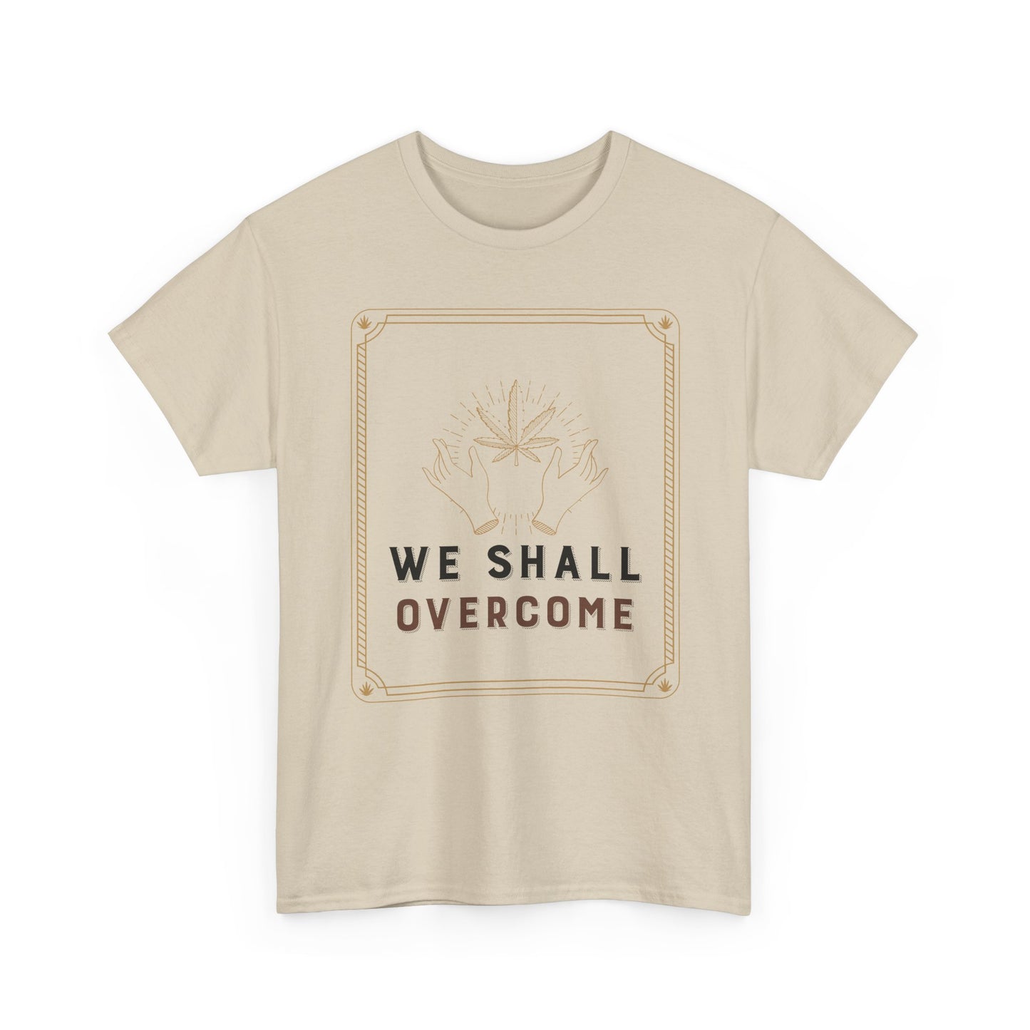 Empowerment Graphic Tee - WE SHALL OVERCOME, Protest Shirt, Inspirational Apparel, Gift for Activists, Unisex Cotton T-Shirt