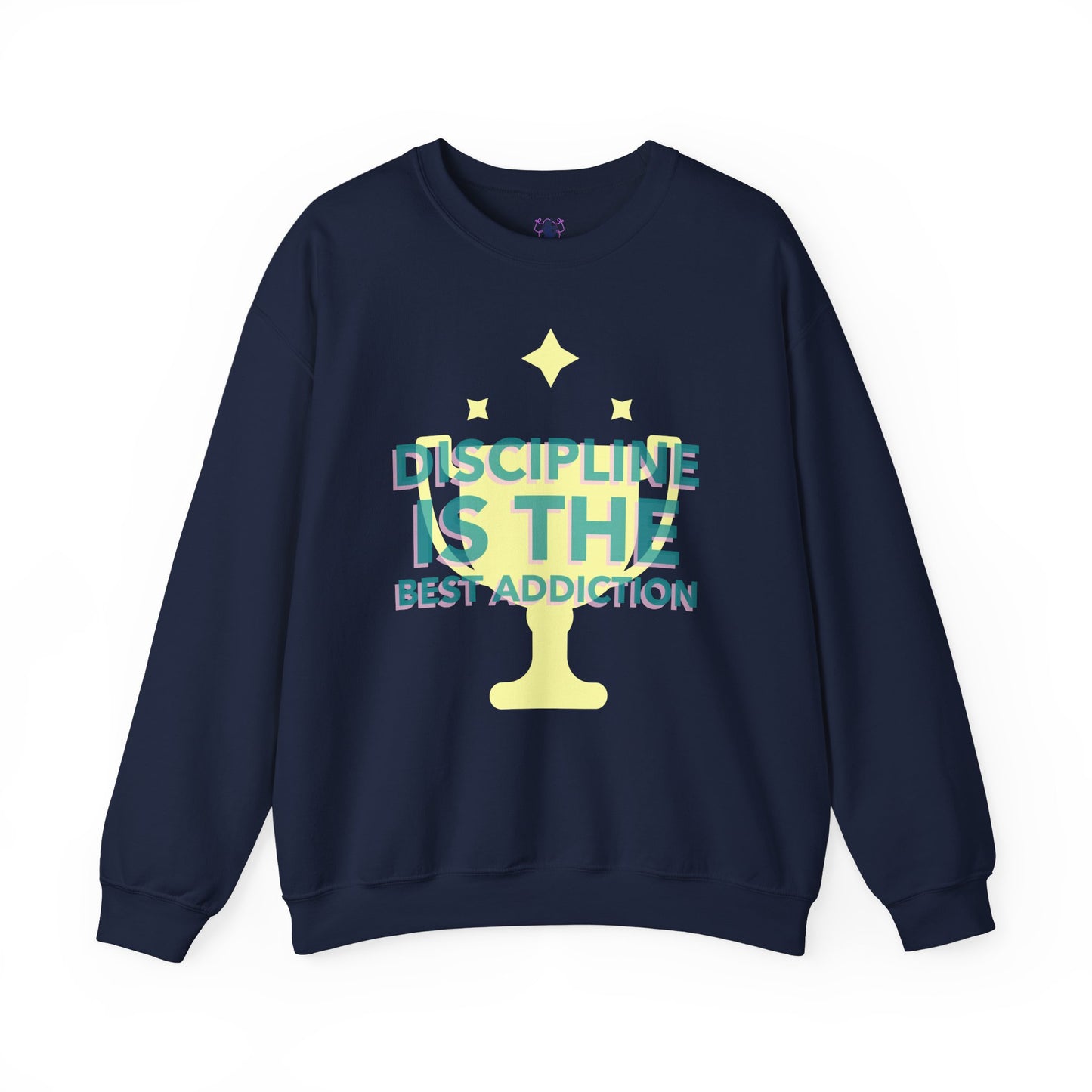Discipline Motivation Unisex Sweatshirt, Inspirational Quote Crewneck Jumper for Men and Women, Workout Apparel, Fitness Gift, Gym Pullover