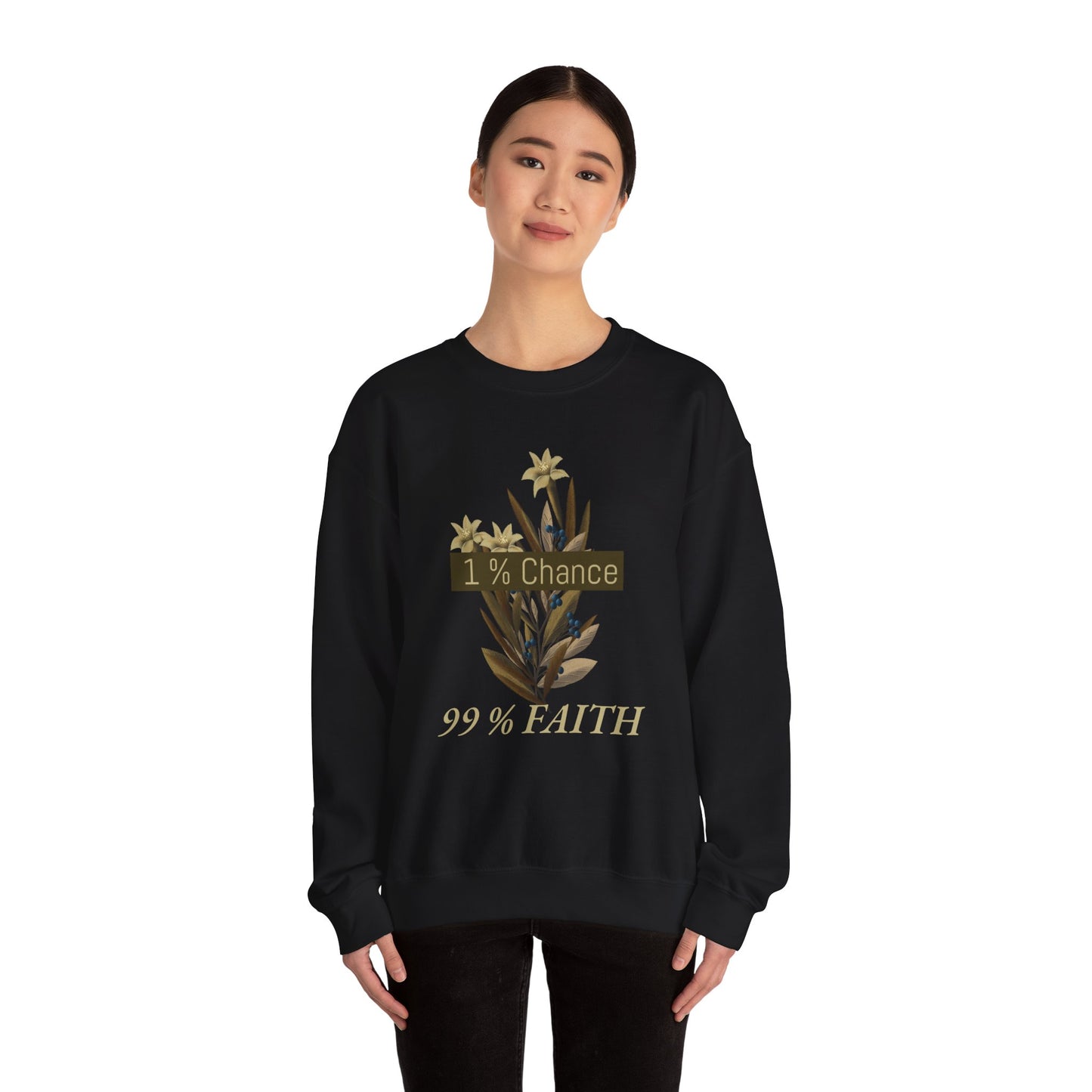 Inspirational Floral Crewneck Sweatshirt, Motivational Gift, Unisex Sweatshirt, Positive Vibes, Cozy Fashion