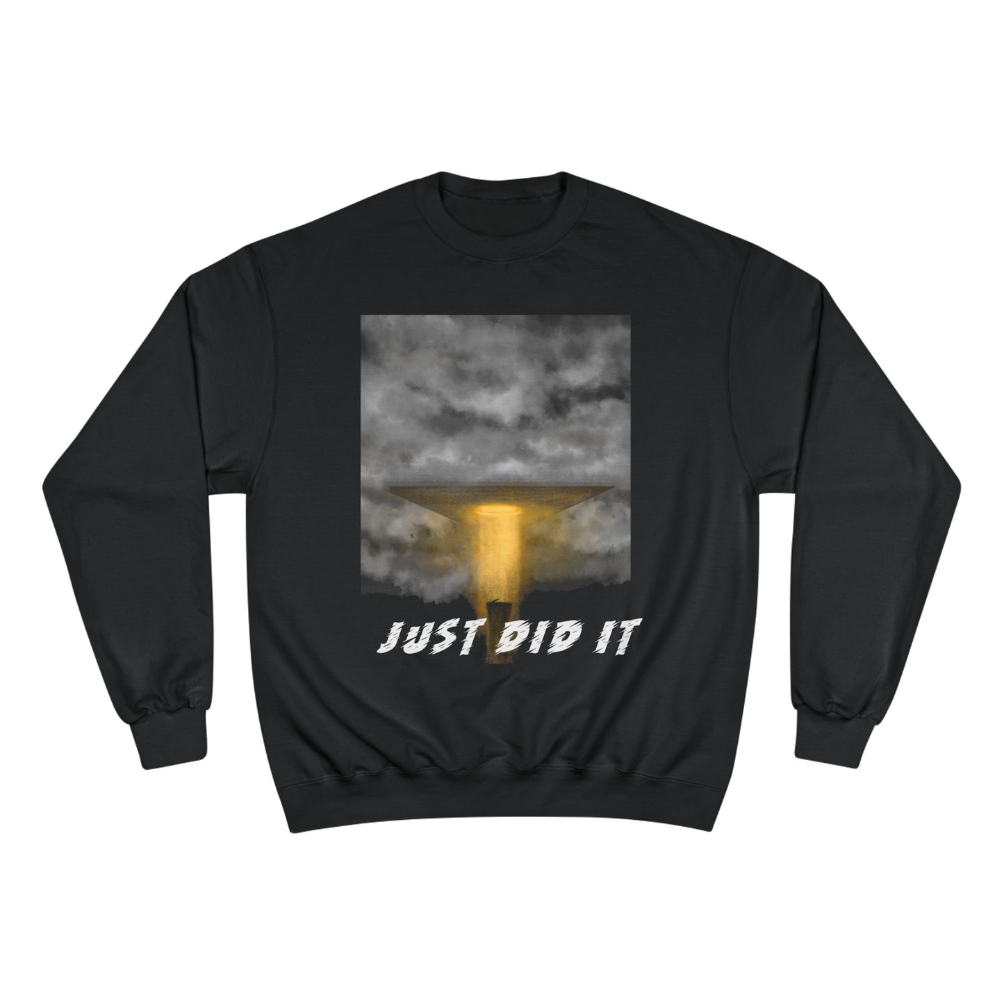 UFO Beam Abduction Just Did It Sweatshirt | Alien Space Graphic