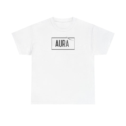 Aura Graphic Unisex Heavy Cotton Tee, Vintage Bird Art Shirt, Casual Summer Wear, Gift for Nature Lovers, Unique Graphic Tee