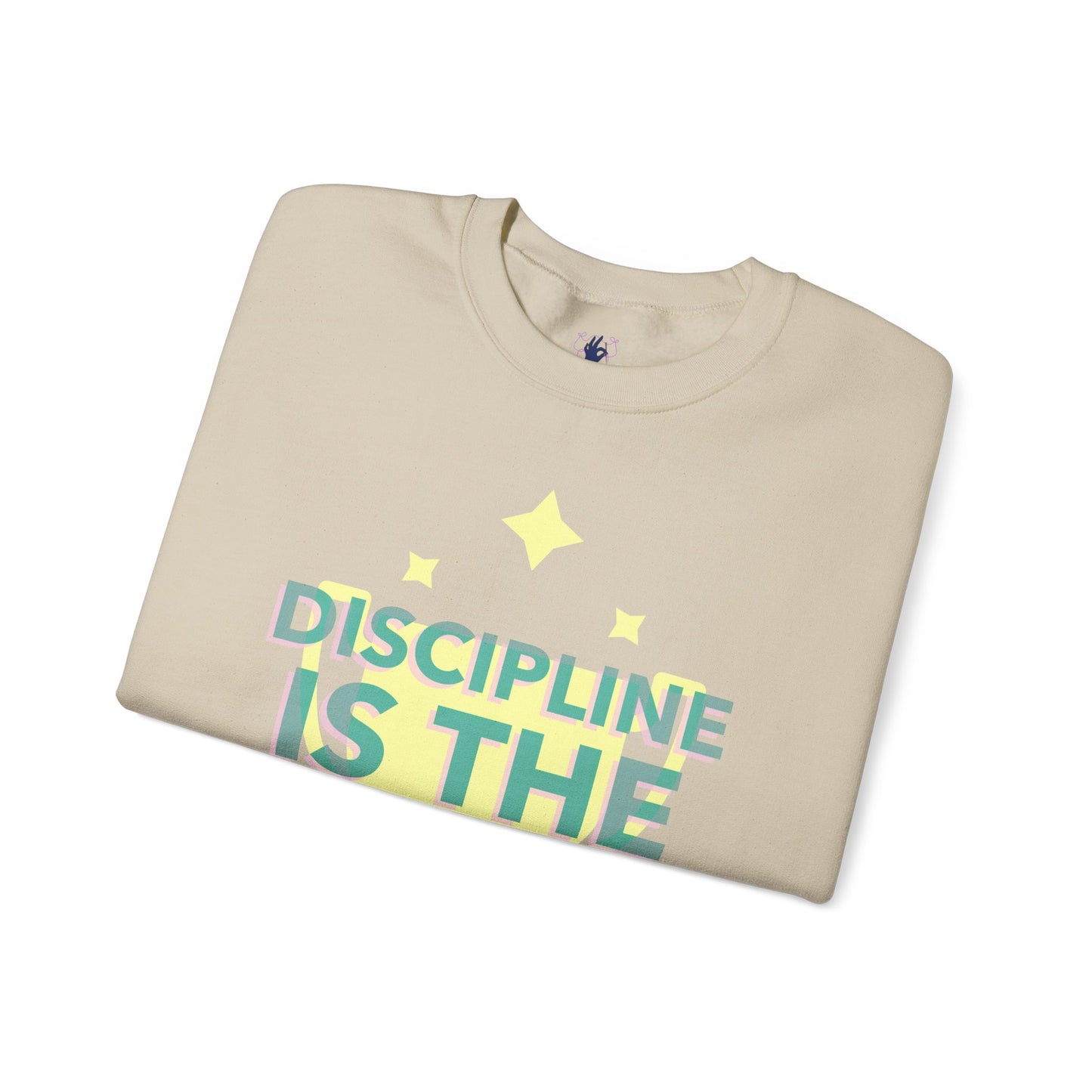 Discipline Motivation Unisex Sweatshirt, Inspirational Quote Crewneck Jumper for Men and Women, Workout Apparel, Fitness Gift, Gym Pullover