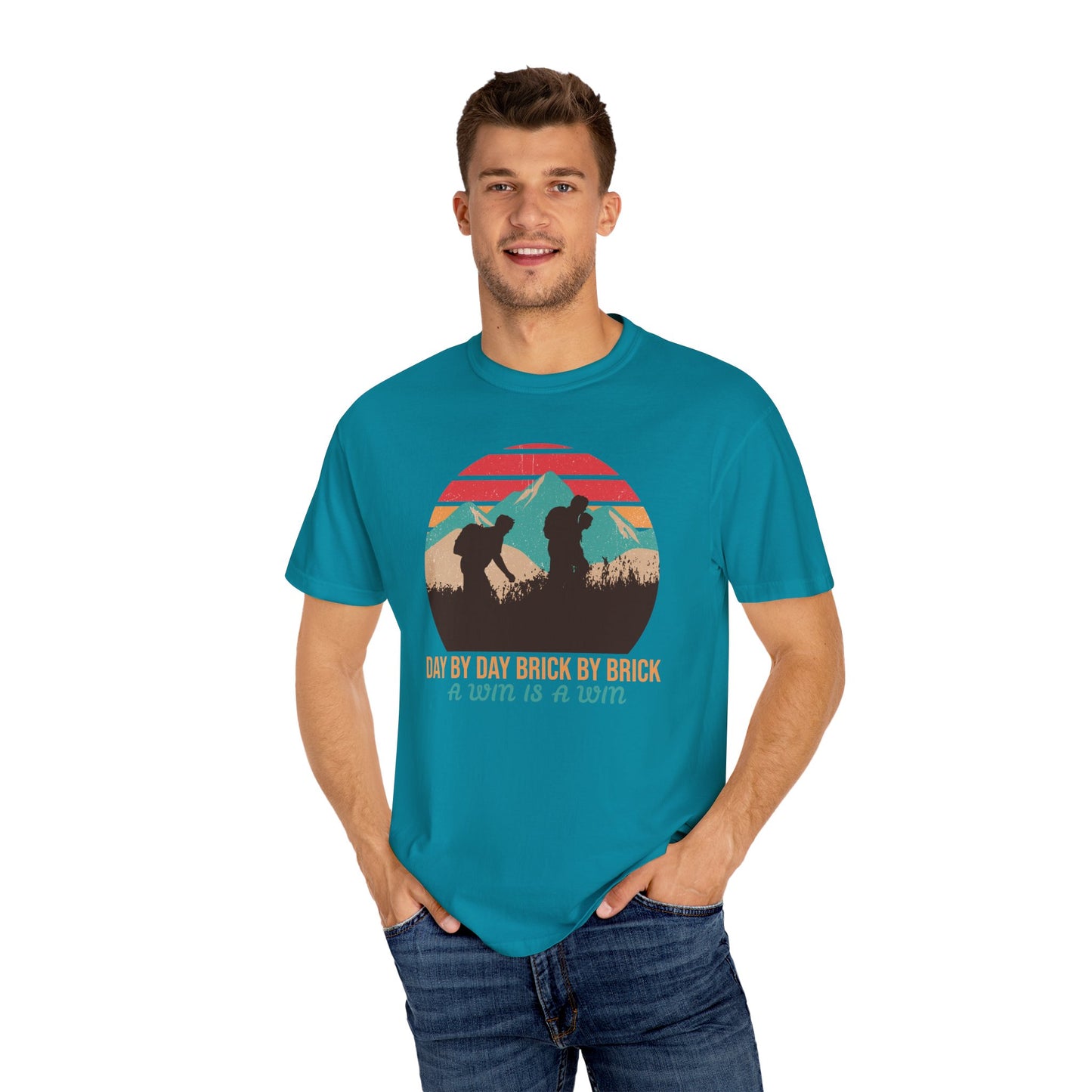 Day by Day, Brick by Brick, a Win Is a Win Motivational TeeCasual Wear, Gift for Him/Her, Summer Essential, Fitness Apparel
