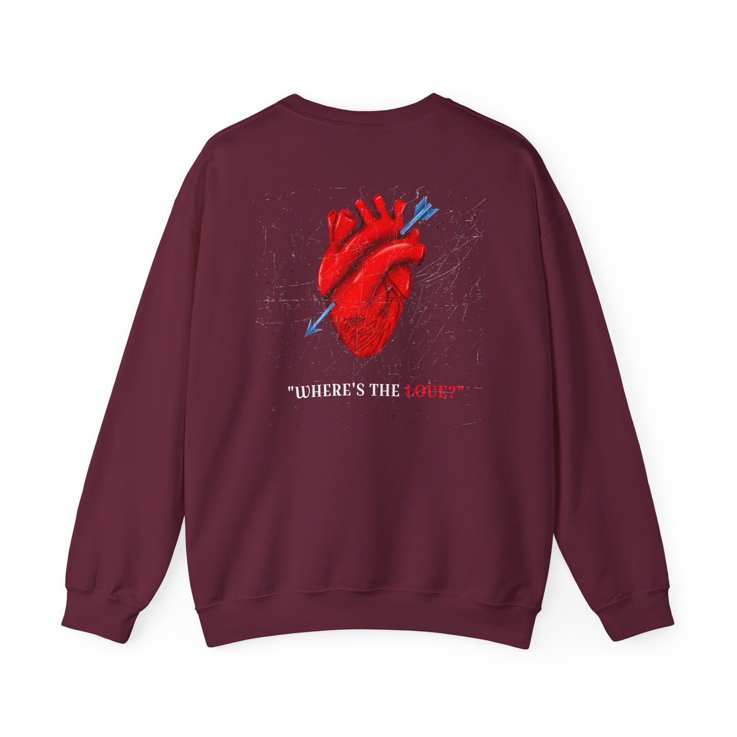Romantic Heart Sweatshirt - Unisex Cozy Crewneck for Valentine's Day, Gift for Couples, Love, Casual Chic Style, Seasonal Comfort
