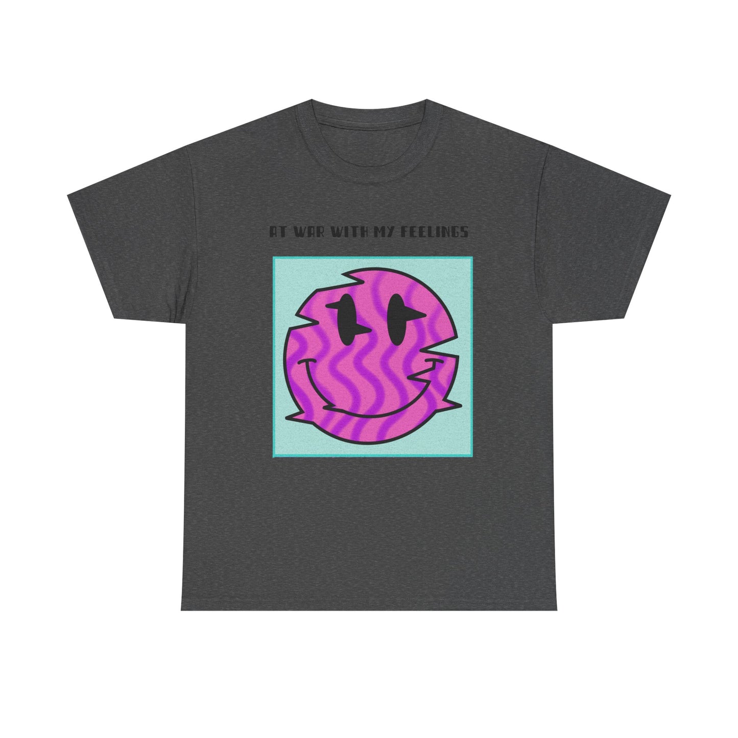 Vibrant Emotion Tee, At War With My Feelings Shirt, Unisex Graphic Cotton T-Shirt, Fun Casual Wear, Colorful Graphic Tee