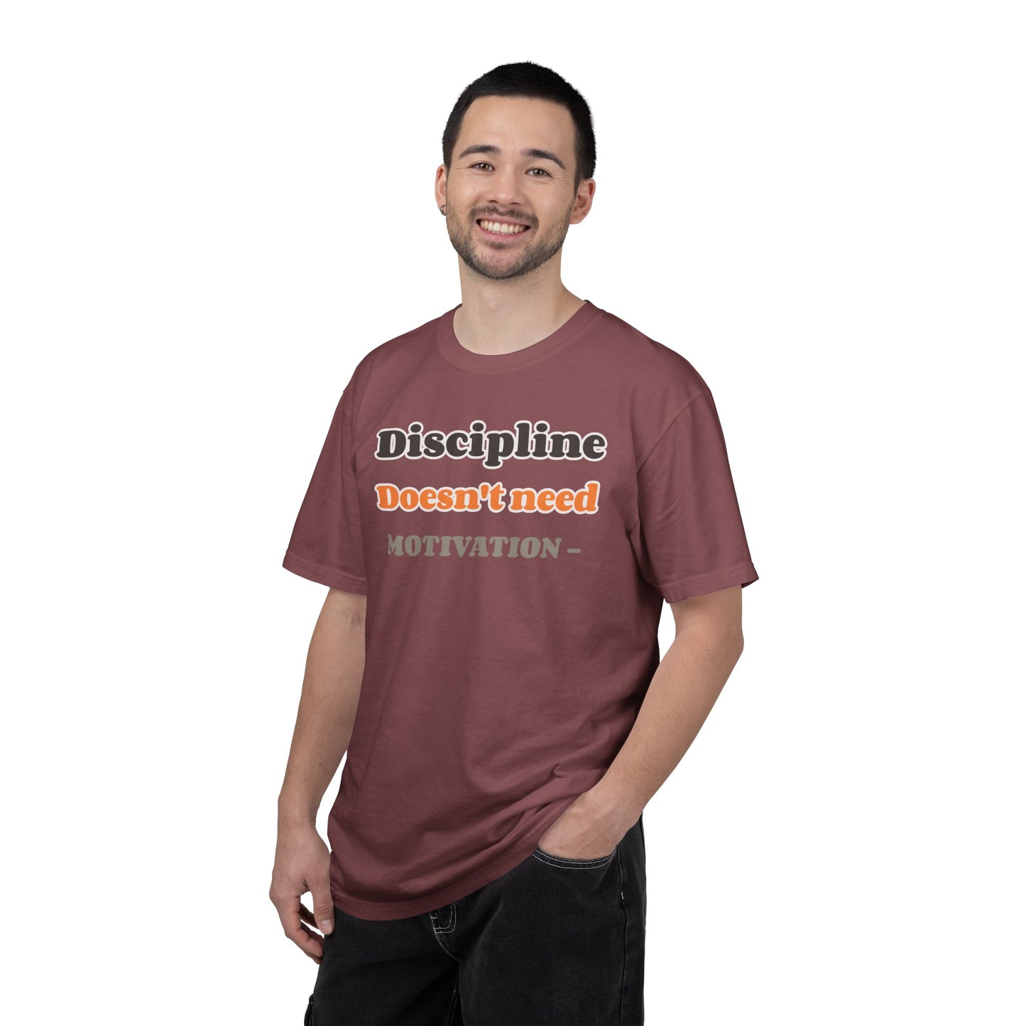 Motivational Unisex T-Shirt - Discipline Doesn't Need Motivation, Fitness Gift, Casual Wear, Workout Apparel, Inspirational Clothing