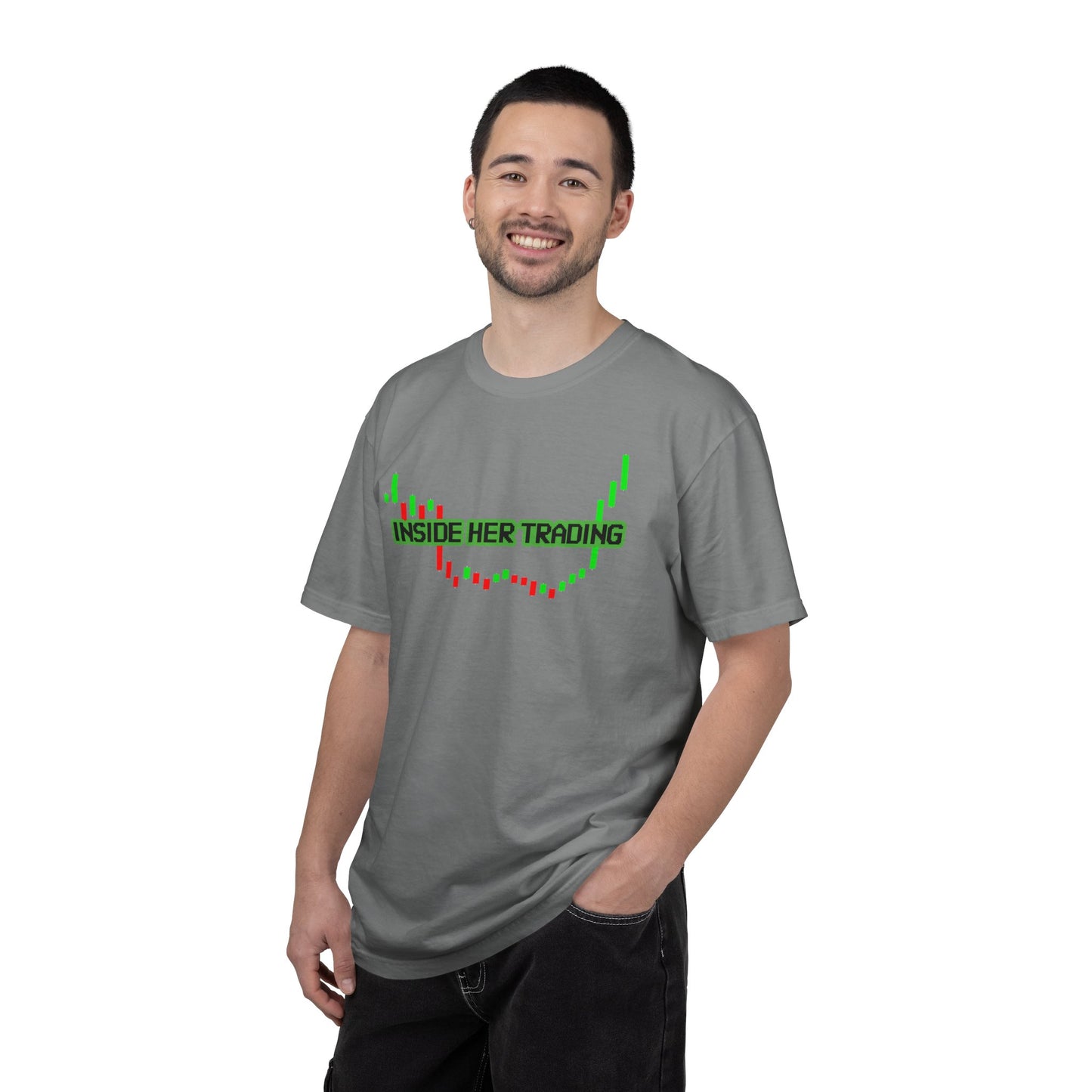 Funny Quote Insider Her Trading Unisex Garment-Dyed T-shirt for Boyfriend Gift, Crypto Graph Tee, Finance Shirt, Stock Market Top, Day