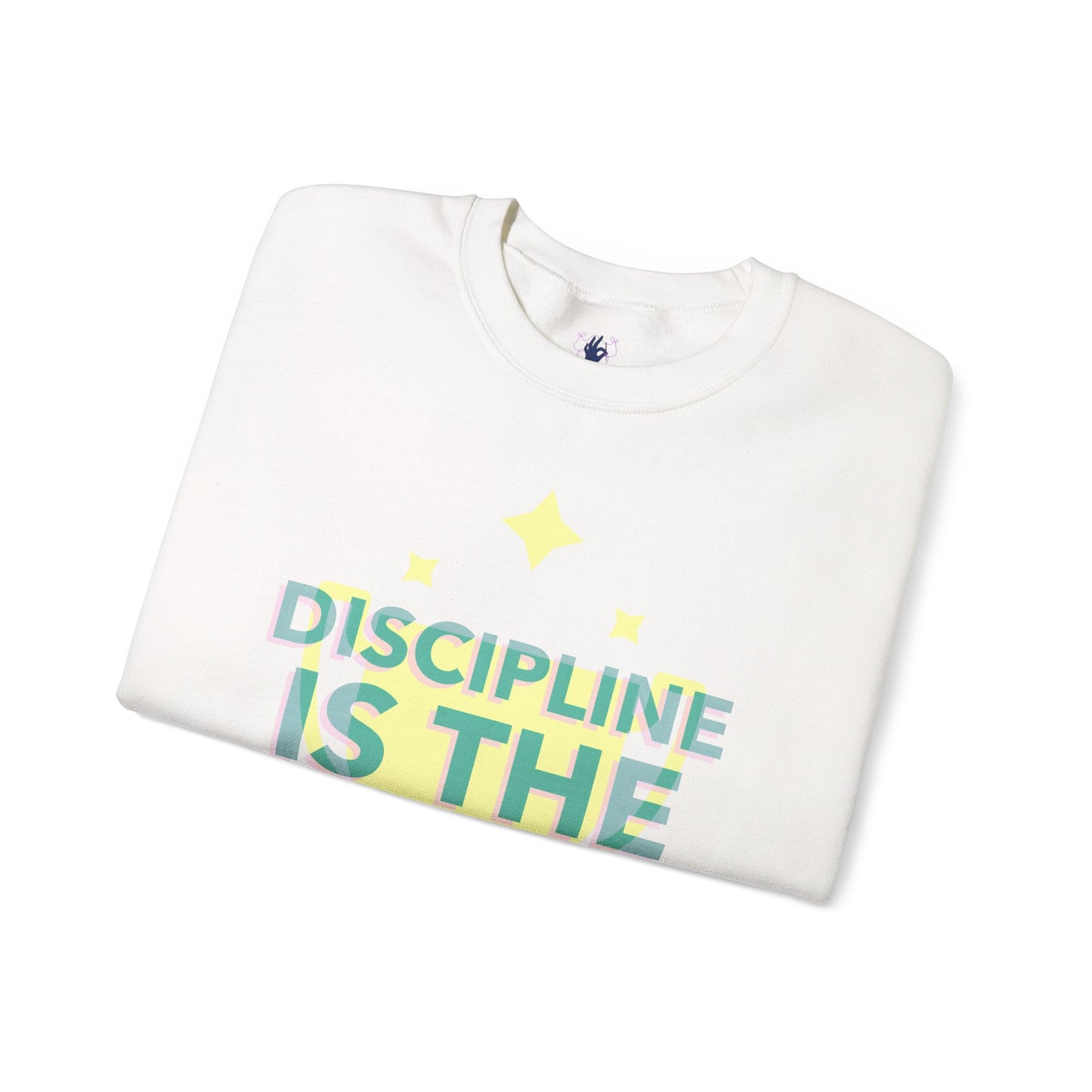 Discipline Motivation Unisex Sweatshirt, Inspirational Quote Crewneck Jumper for Men and Women, Workout Apparel, Fitness Gift, Gym Pullover