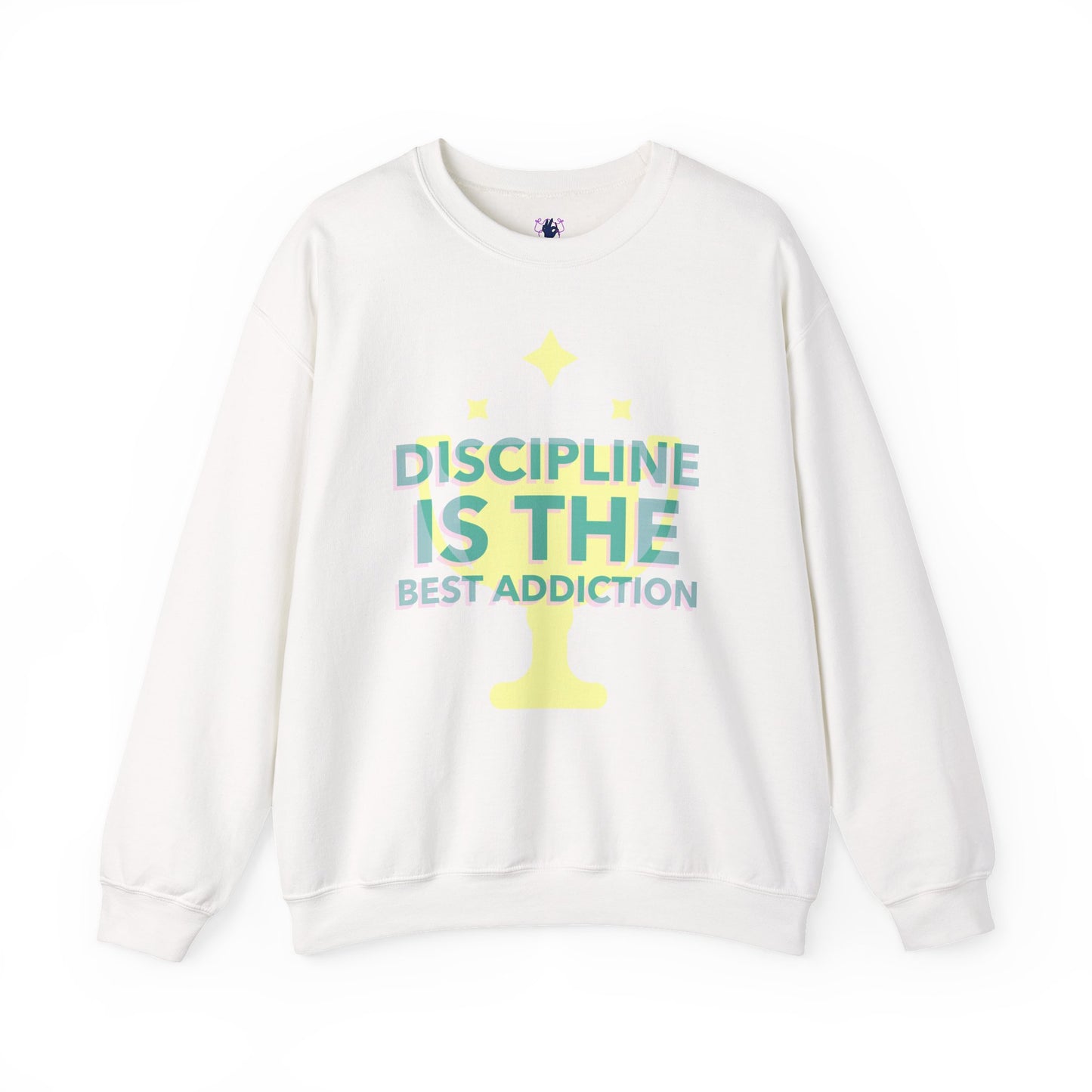 Discipline Motivation Unisex Sweatshirt, Inspirational Quote Crewneck Jumper for Men and Women, Workout Apparel, Fitness Gift, Gym Pullover