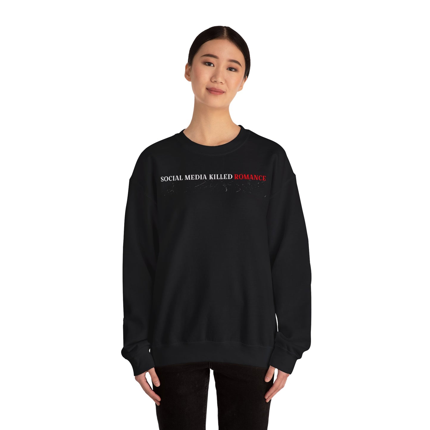Romantic Heart Sweatshirt - Unisex Cozy Crewneck for Valentine's Day, Gift for Couples, Love, Casual Chic Style, Seasonal Comfort