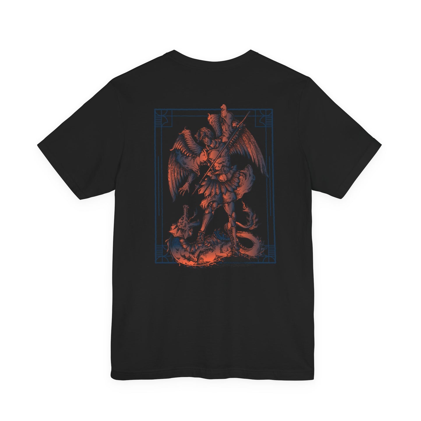 St. Michael Unisex Short Sleeve Tee, Graphic T-Shirt, Angel Tee, Spiritual Apparel, Religious Gift, Everyday Wear