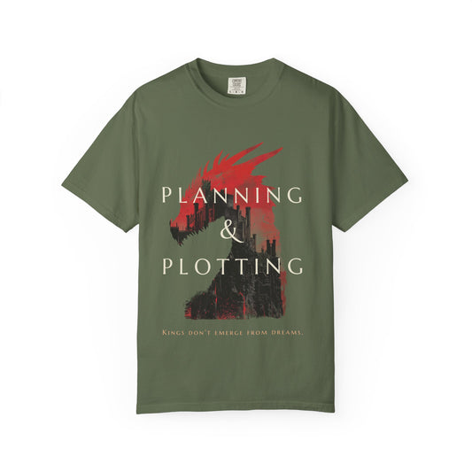 Planning & Plotting Dragon Motivational  Unisex Graphic Tshirt, Ideal Gift for Fantasy Fans, Casual Wear, Book Lovers