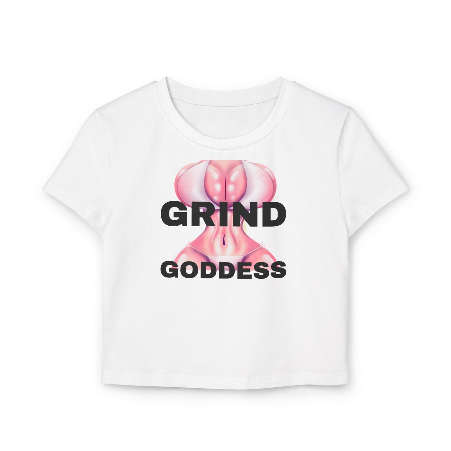 Crop Top: Grind Goddess Tee | Swag Sexy Pose Graphic, Empowerment Shirt