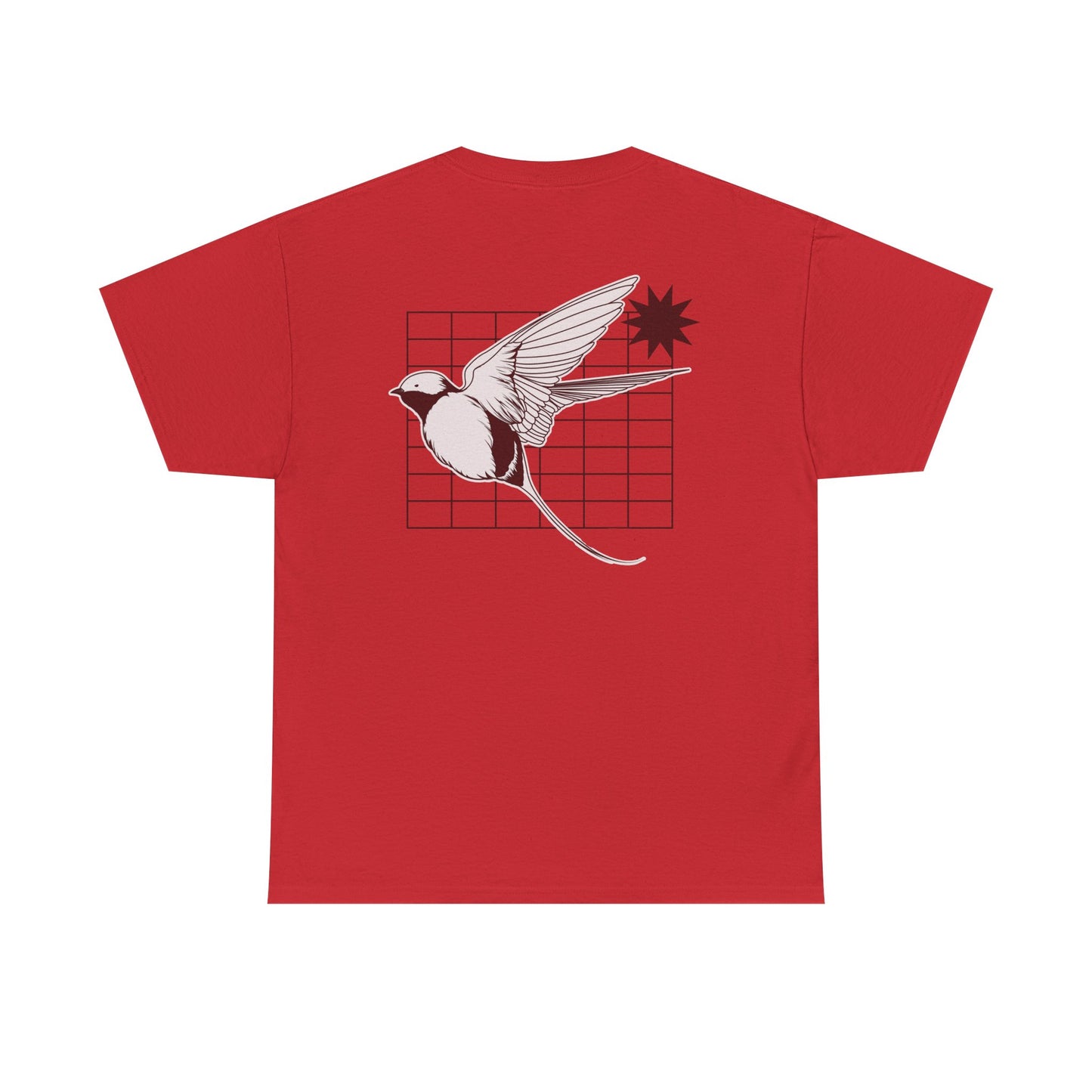 Aura Graphic Unisex Heavy Cotton Tee, Vintage Bird Art Shirt, Casual Summer Wear, Gift for Nature Lovers, Unique Graphic Tee
