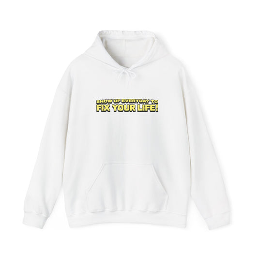 Motivational Hoodie: "Show Up Everyday & Fix Your Life" - Unisex Heavy Blend Sweatshirt for Inspiration, Gift, Casual Wear, Self-Care, [...]