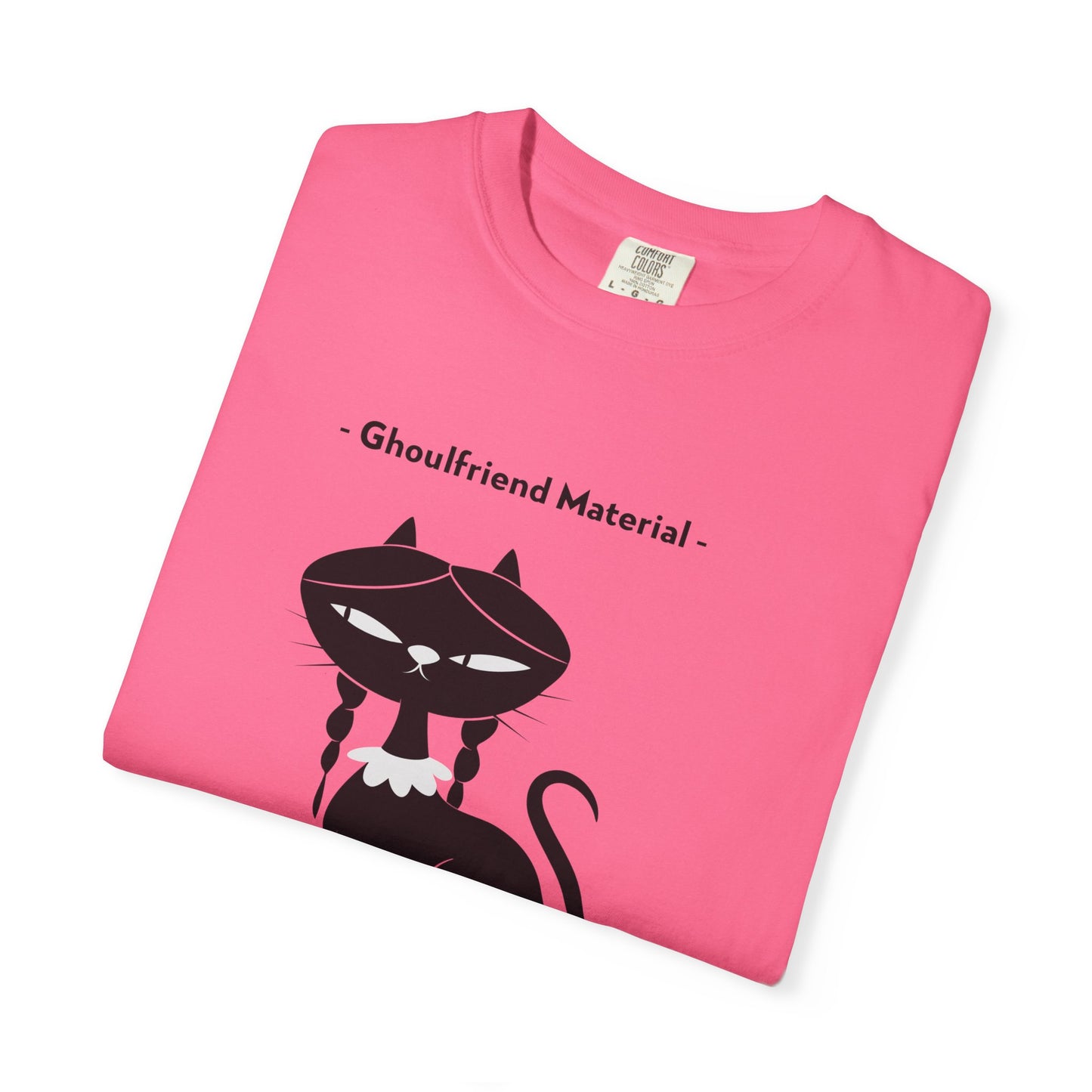 Ghouli-friend Material Cat T-Shirt, Unisex Horror Tee, Cute Cat Lover Gift, Halloween Apparel, Spooky Graphic Shirt