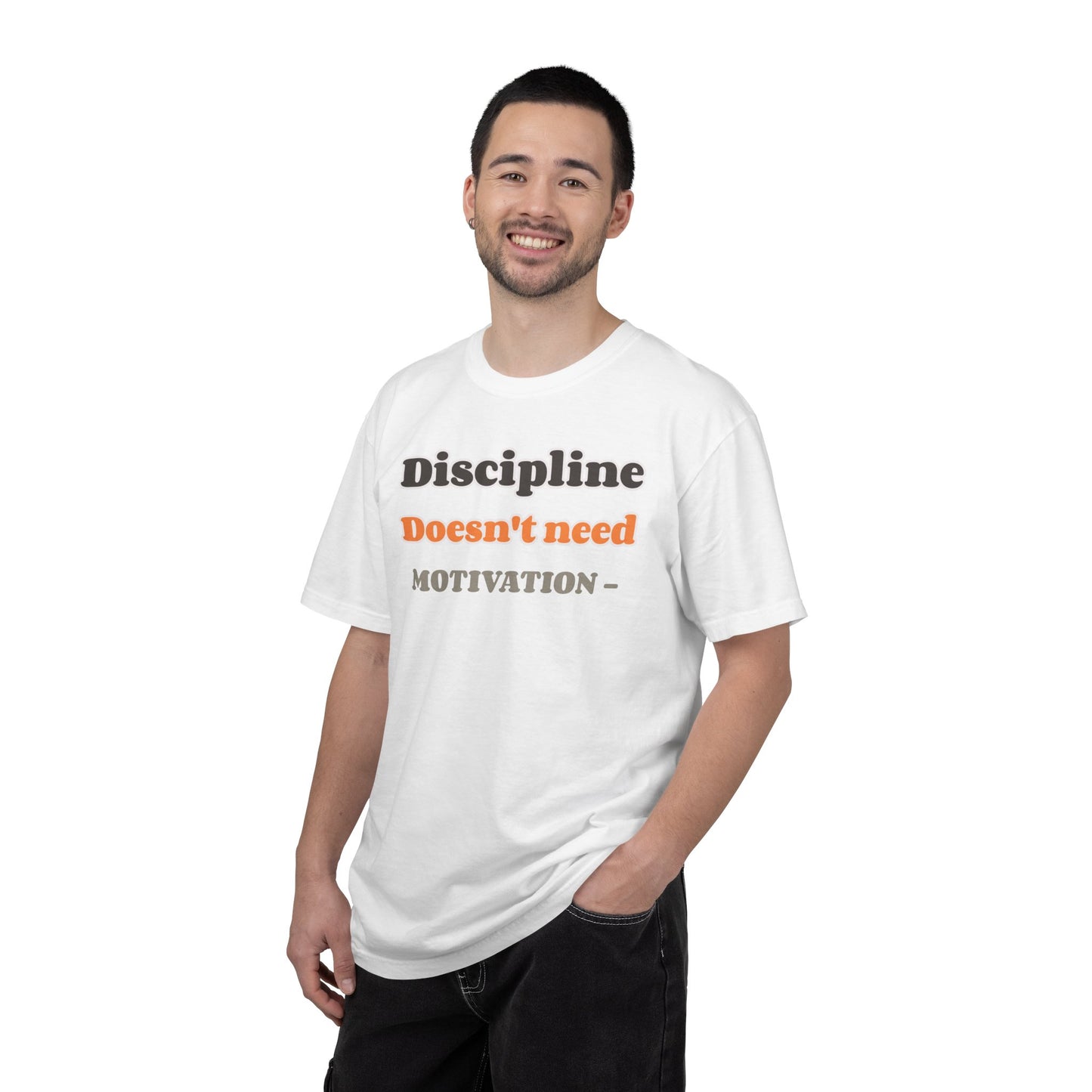 Motivational Unisex T-Shirt - Discipline Doesn't Need Motivation, Fitness Gift, Casual Wear, Workout Apparel, Inspirational Clothing