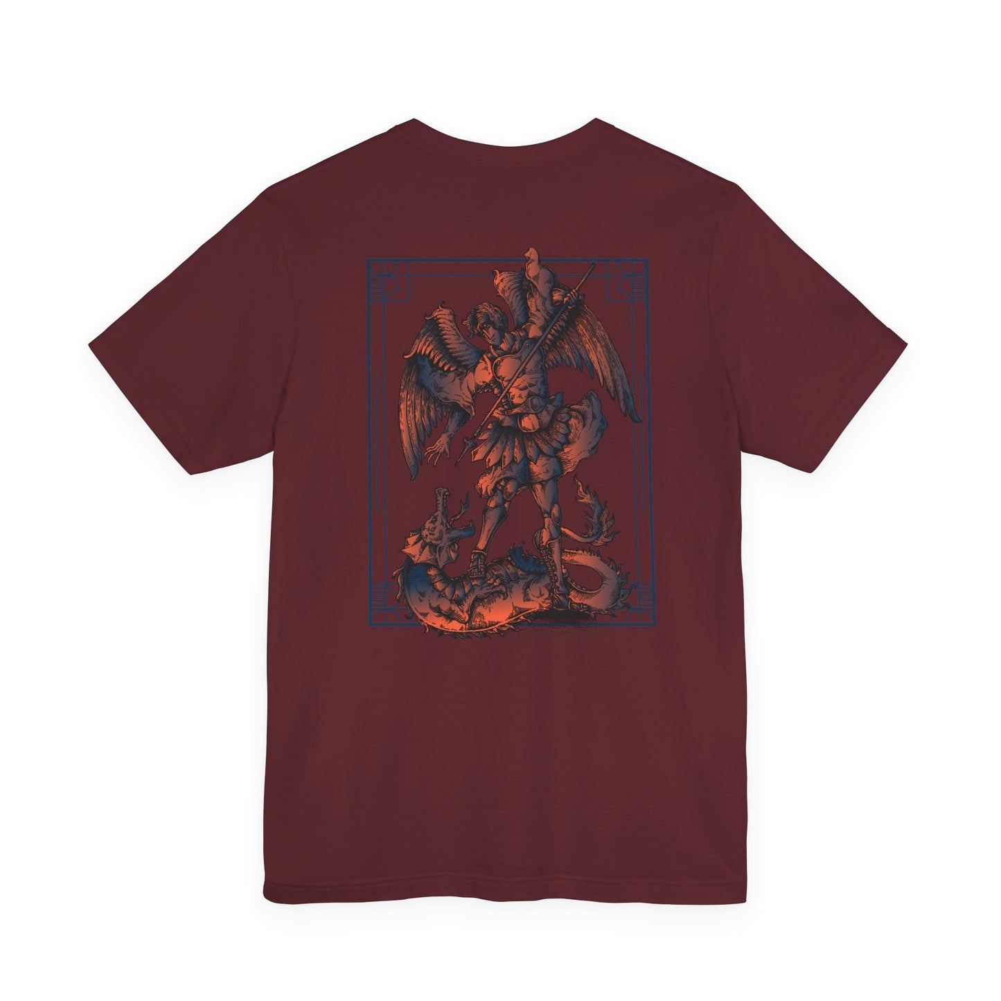 St. Michael Unisex Short Sleeve Tee, Graphic T-Shirt, Angel Tee, Spiritual Apparel, Religious Gift, Everyday Wear
